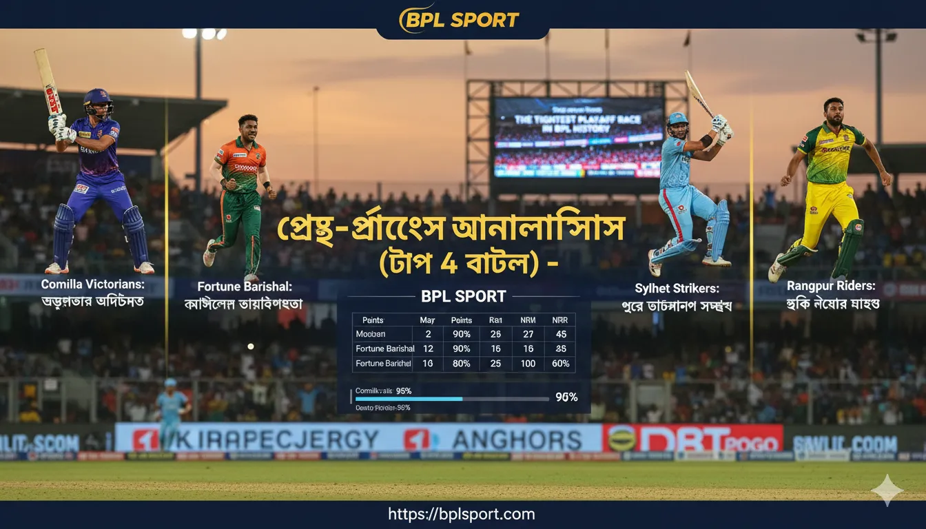 Playoffs Race Analysis (Top 4 Battle): BPL SPORT এর গভীর বিশ্লেষণ